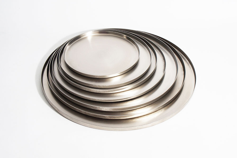 KAP-Cylindrical round presentation plate-Stainless Steel