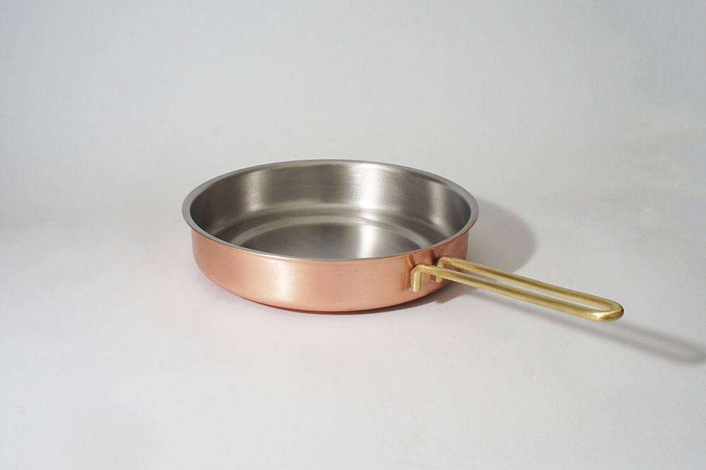 KAP-Tinned Copper pan with brass handle