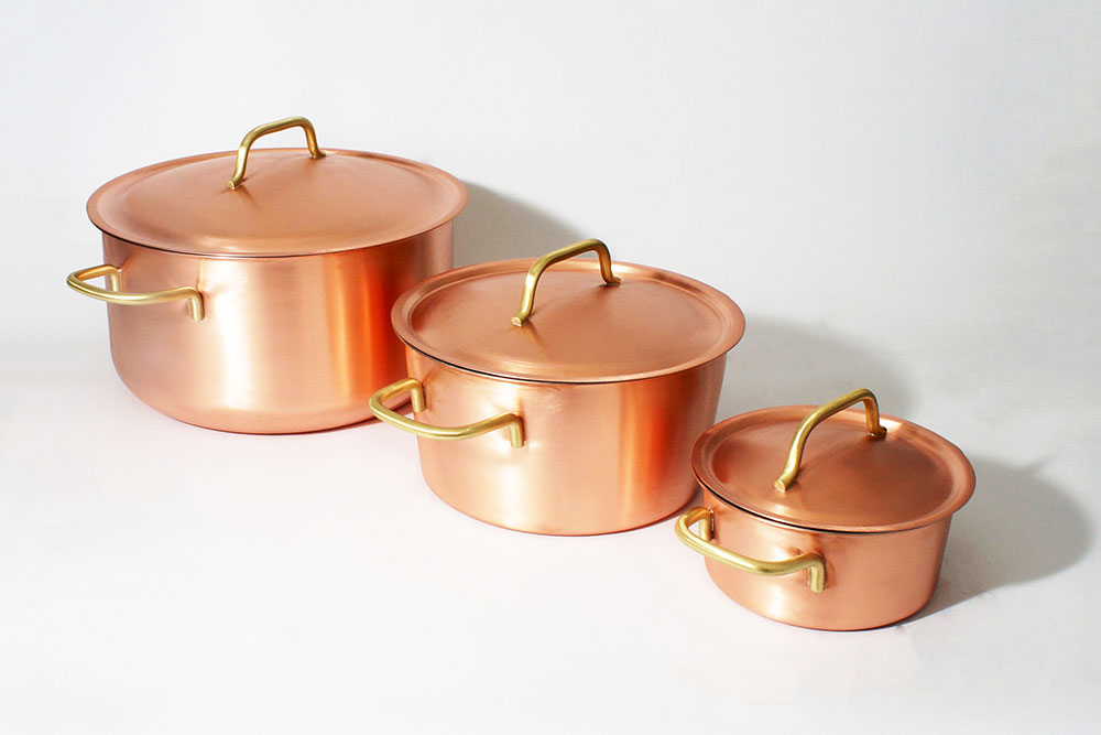 KAP-Tinned copper casseroles with cover