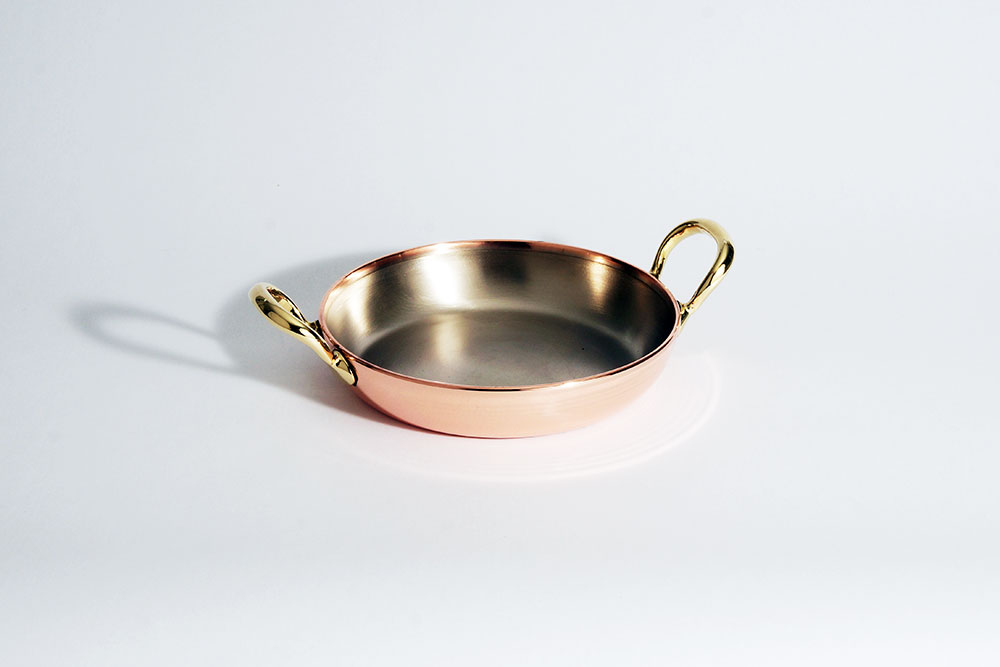 KAP-Dual Layer Copper Stainless Steel pan with brass handles