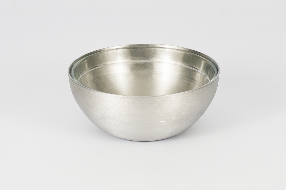 KAP-Curved plain aluminum dessert bowl