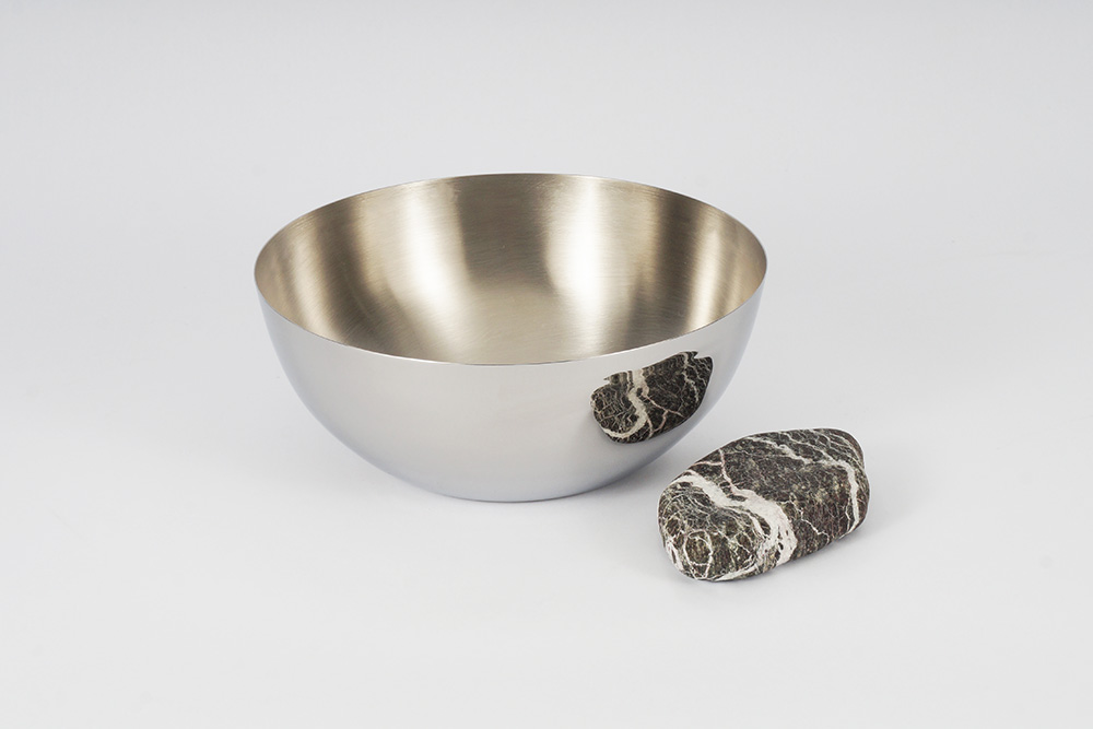 KAP- Curved Salad Bowl Polished Stainless Steel