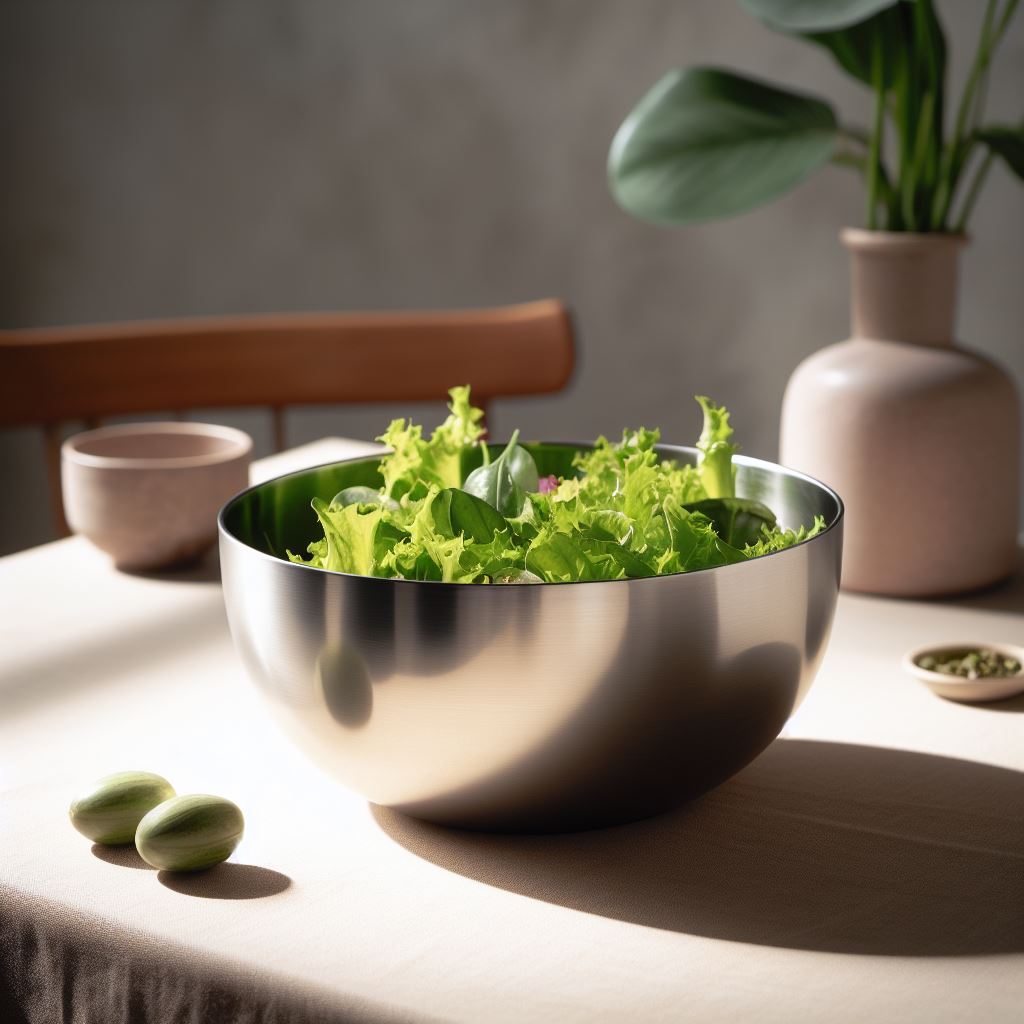 KAP-Salad bowl-Polished Stainless Steel