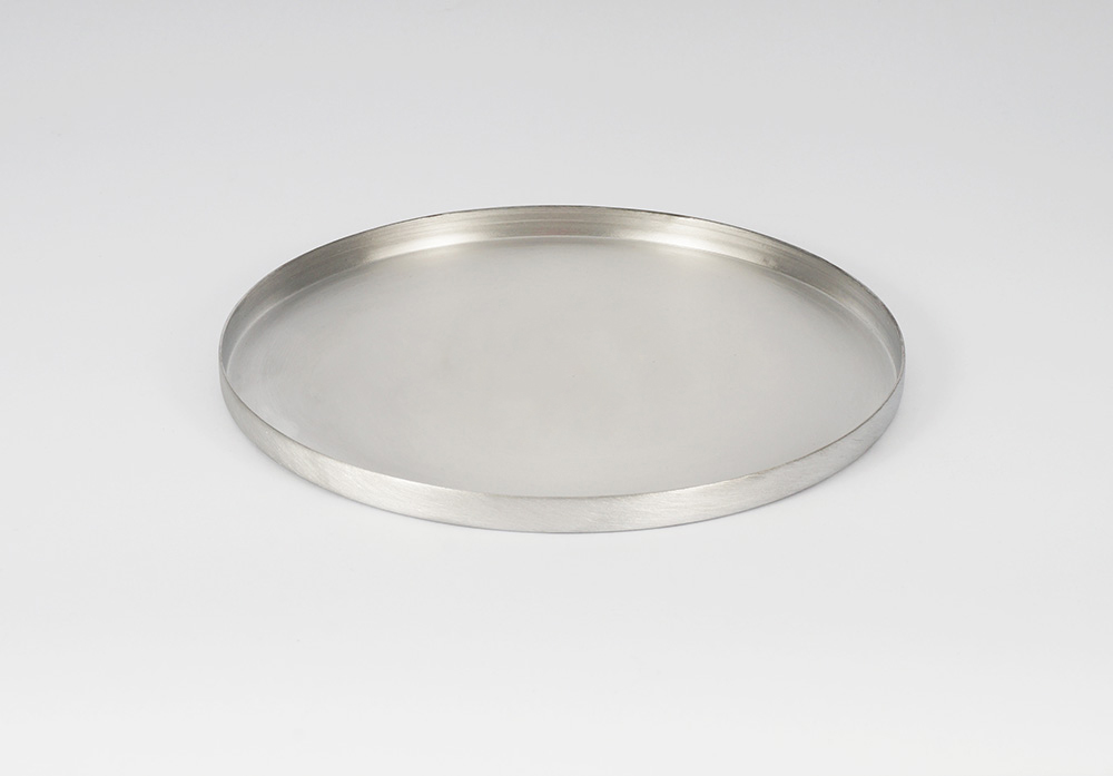 KAP-Cylindrical round plain aluminum plate-Brushed aluminum