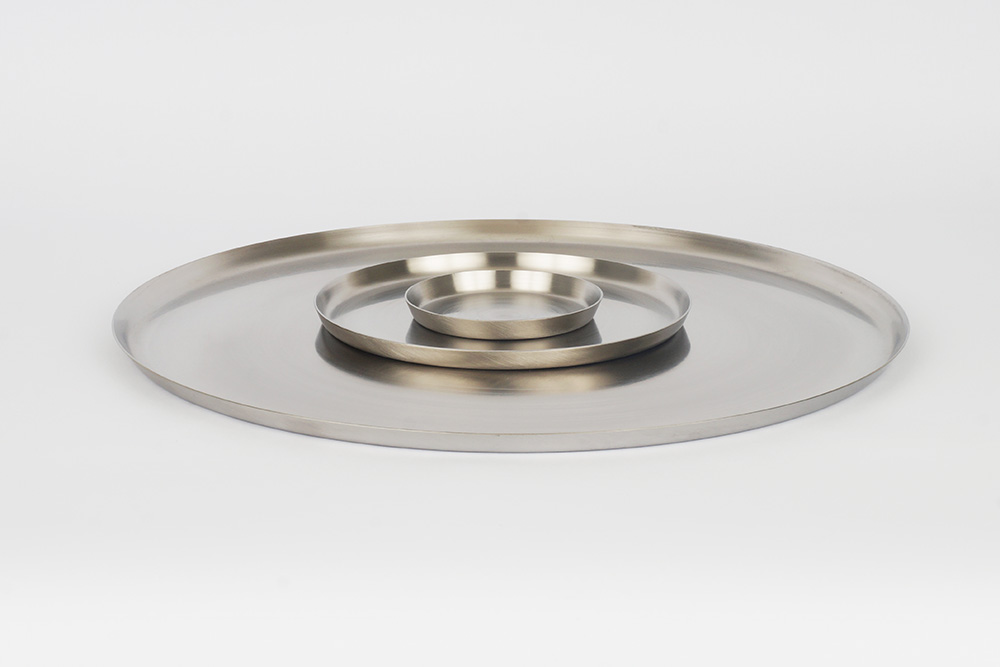 KAP - Conical Round Plate - Brushed stainless steel